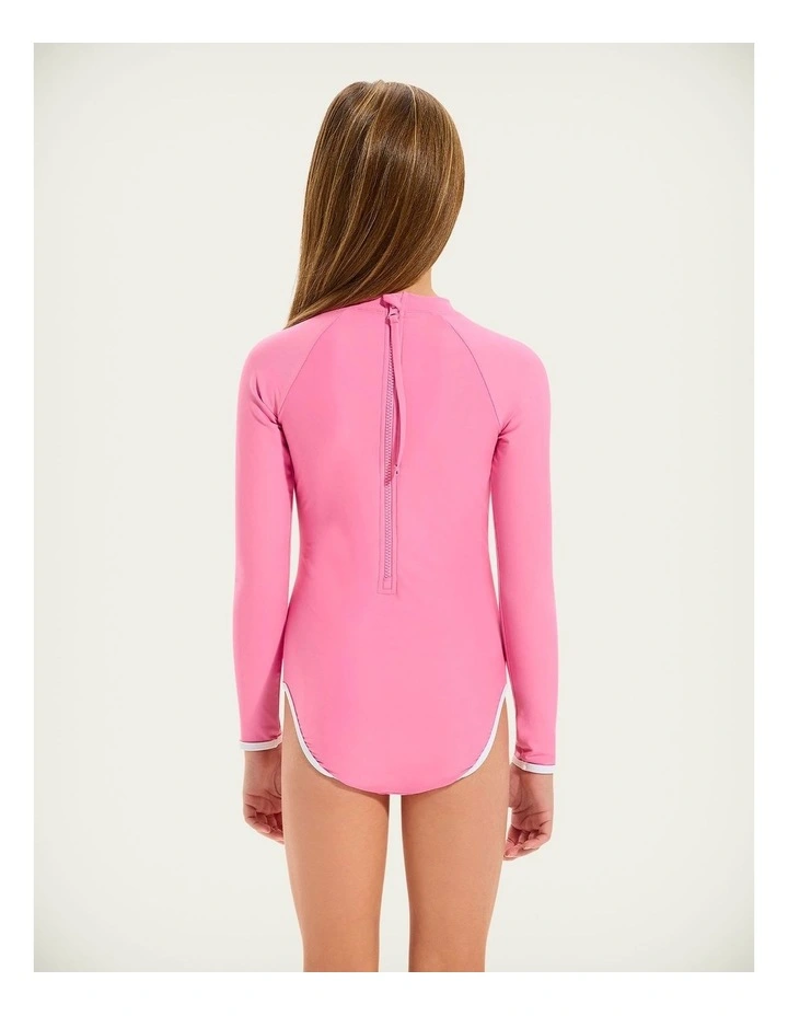 Essentials Paddle Suit in Hot Pink image 2