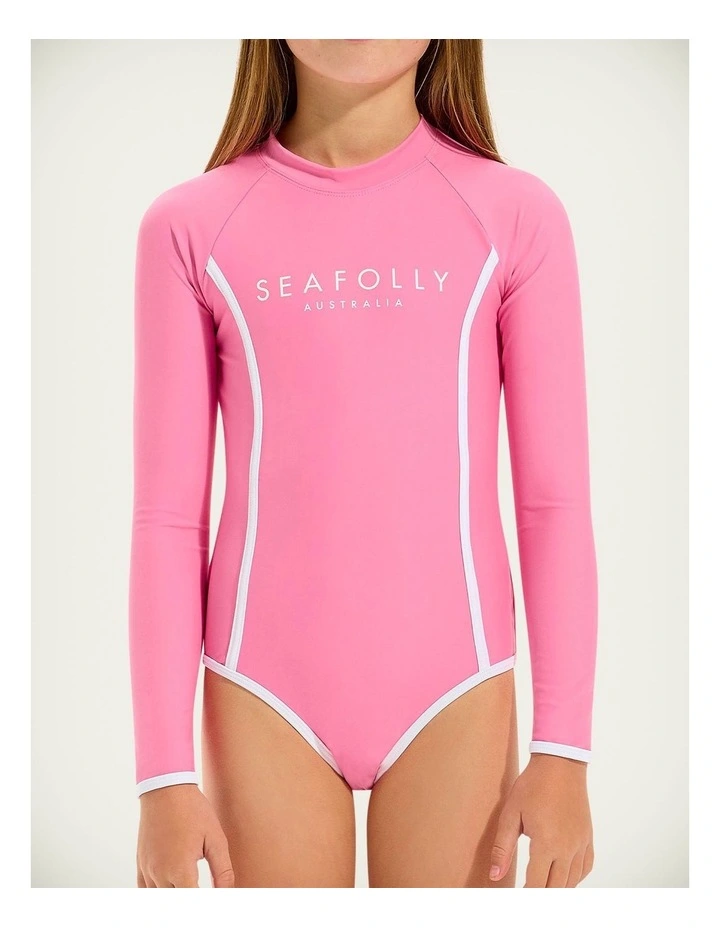 Essentials Paddle Suit in Hot Pink image 4