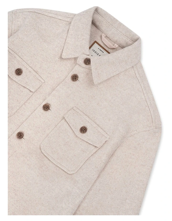 Coleman Jacket (3-7 Years) in Oatmeal Melanage image 2