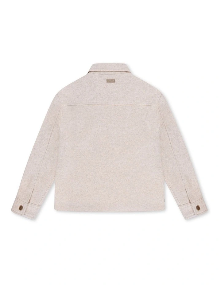 Coleman Jacket (3-7 Years) in Oatmeal Melanage image 3
