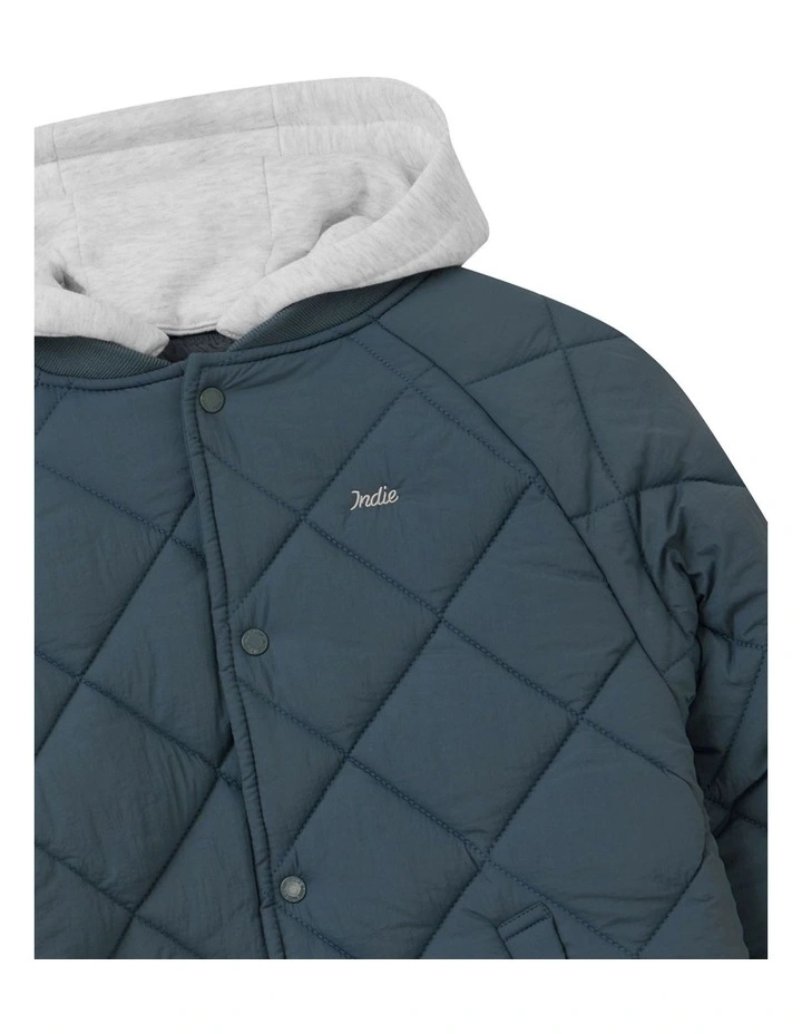 The Columbia Jacket (3-7 Years) in Petrol Blue image 2
