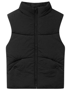 The New Osaka Puffer Vest (8-16 Years) in Solid Black