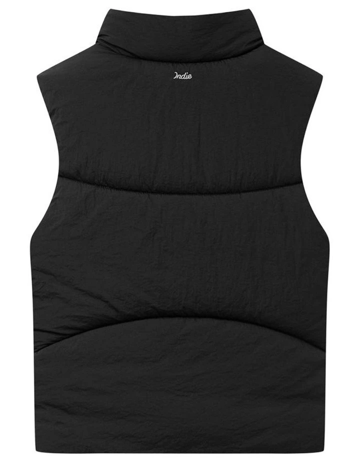 The New Osaka Puffer Vest (8-16 Years) in Solid Black image 3