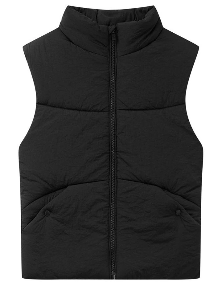 The New Osaka Puffer Vest (3-7 Years) in Solid Black image 1