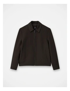 Lusso Bomber Jacket in Dark Aubergine