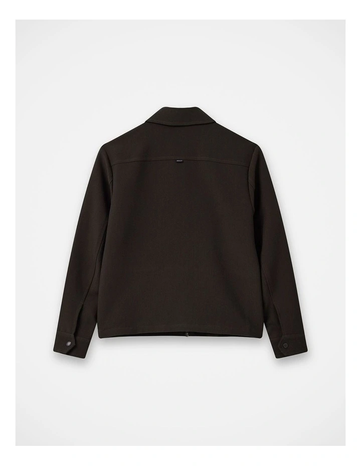 Lusso Bomber Jacket in Dark Aubergine image 2