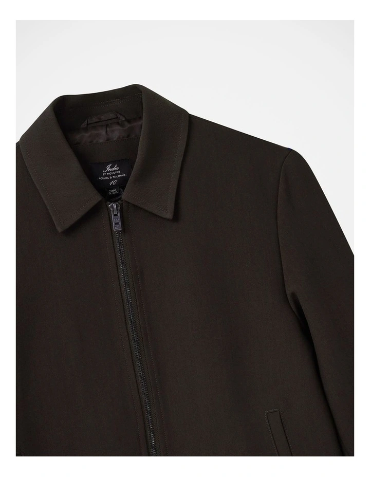 Lusso Bomber Jacket in Dark Aubergine image 3