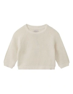 The Summit Raglan Knit Jumper (8-16 Years) in Lt Oat Melange