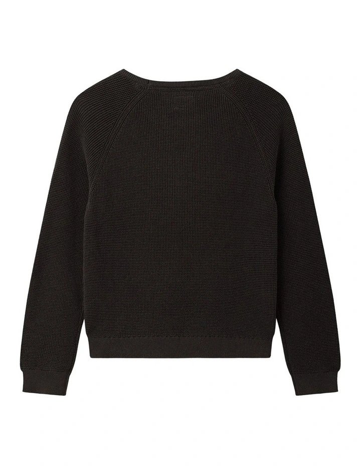 The Summit Raglan Knit Jumper (8-16 Years) in Espresso image 3