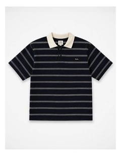 The Watkins Polo in Navy and Cream Stripe (8-16 yrs)