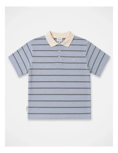 The Watkins Polo - Light Blue and Cream (8-16 yrs)