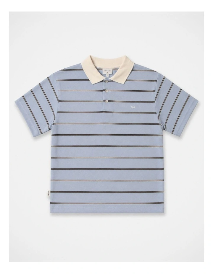 The Watkins Polo - Light Blue and Cream (8-16 yrs) image 1