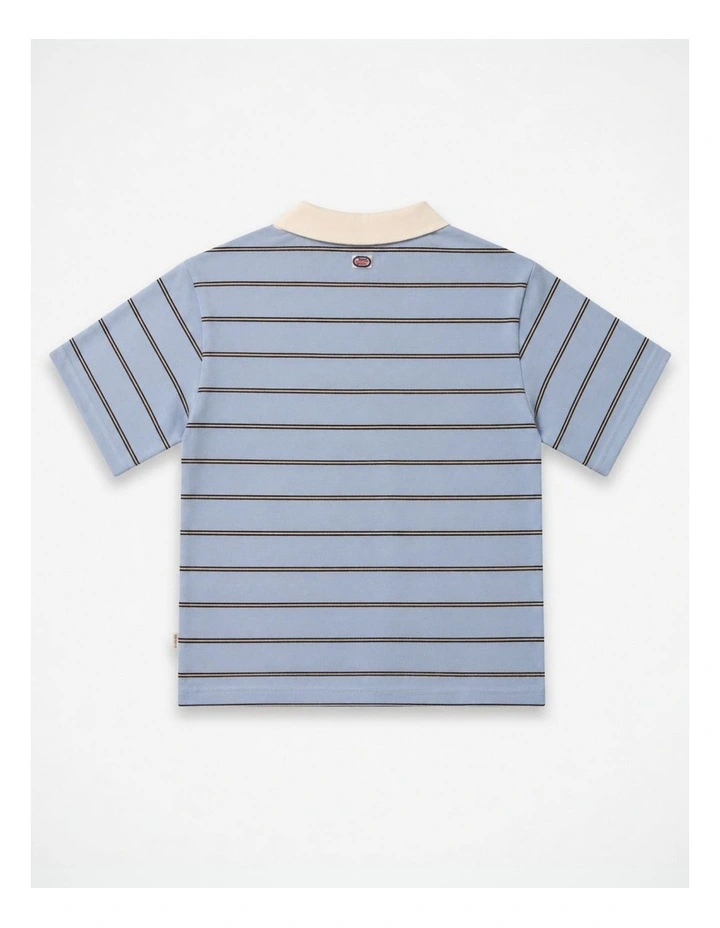 The Watkins Polo - Light Blue and Cream (8-16 yrs) image 3