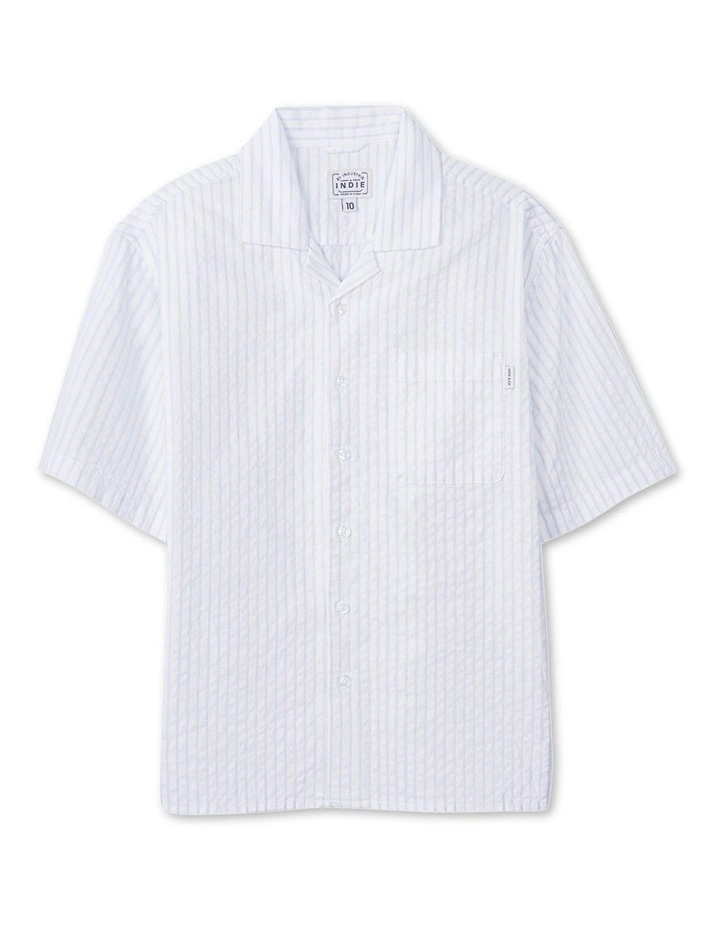 The Portugal Short Sleeve Shirt (8-16 Years) in White image 1