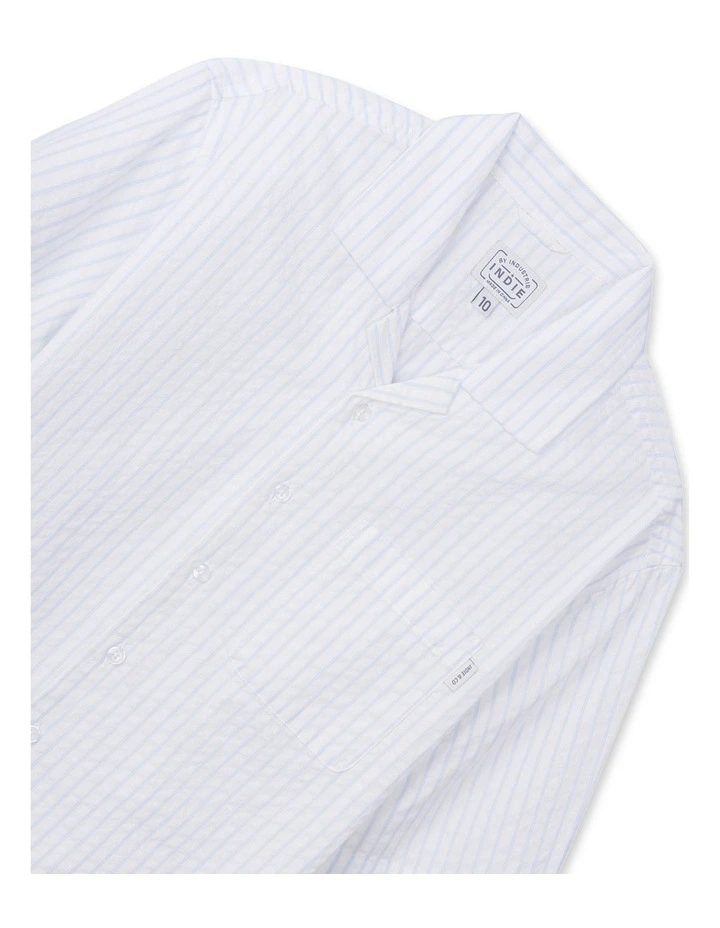 The Portugal Short Sleeve Shirt (8-16 Years) in White image 2