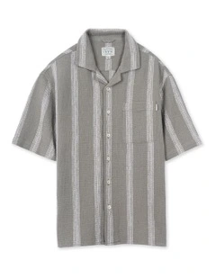 The Cefalu Short Sleeve Shirt (8-16 Years) in Green