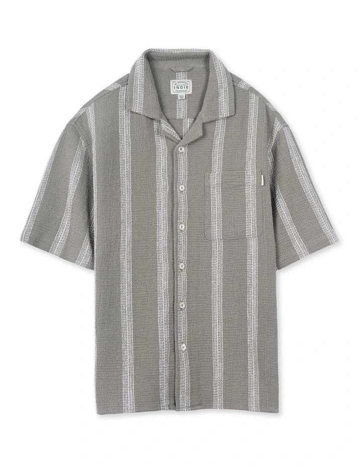 The Cefalu Short Sleeve Shirt (8-16 Years) in Green image 1