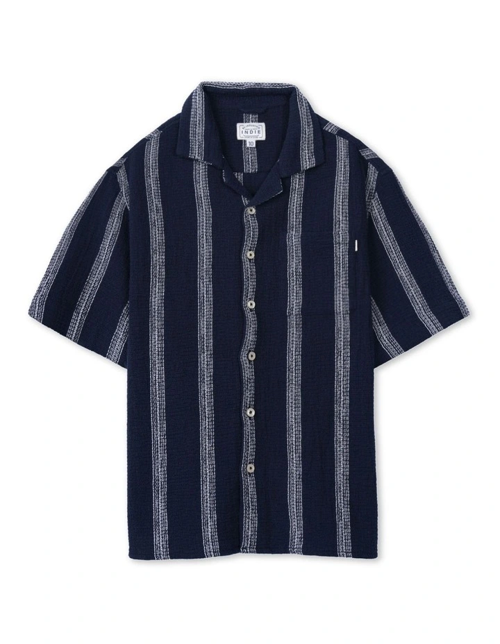 The Cefalu Short Sleeve Shirt (3-7 Years) in Navy image 1