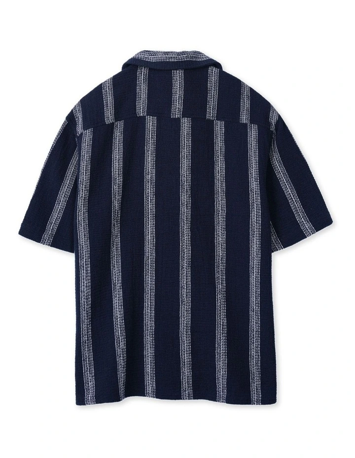 The Cefalu Short Sleeve Shirt (3-7 Years) in Navy image 3