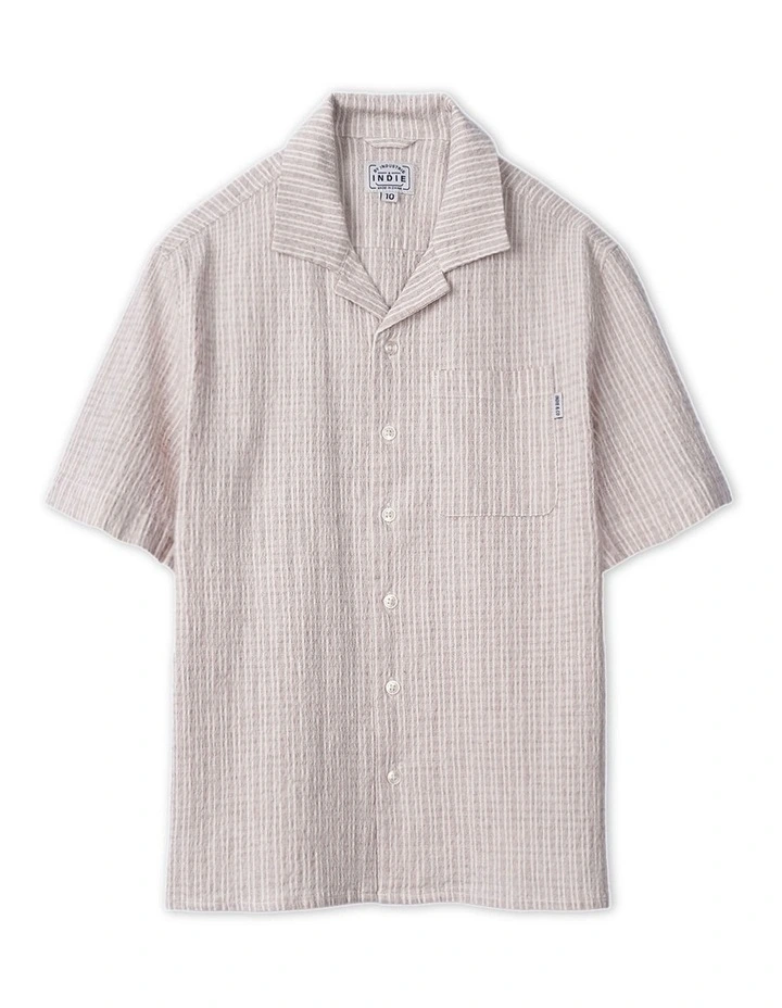The Caleta Short Sleeve Shirt (8-16 Years) in Cream image 1