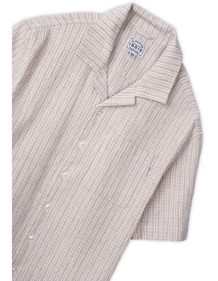 The Caleta Short Sleeve Shirt (8-16 Years) in Cream image 2
