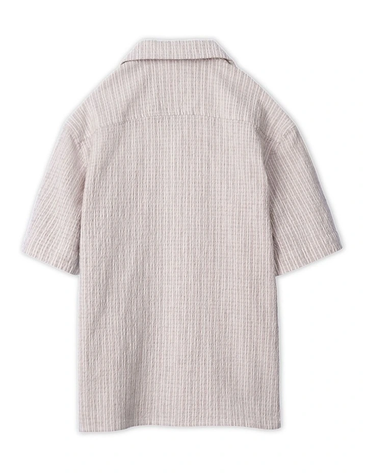 The Caleta Short Sleeve Shirt (8-16 Years) in Cream image 3