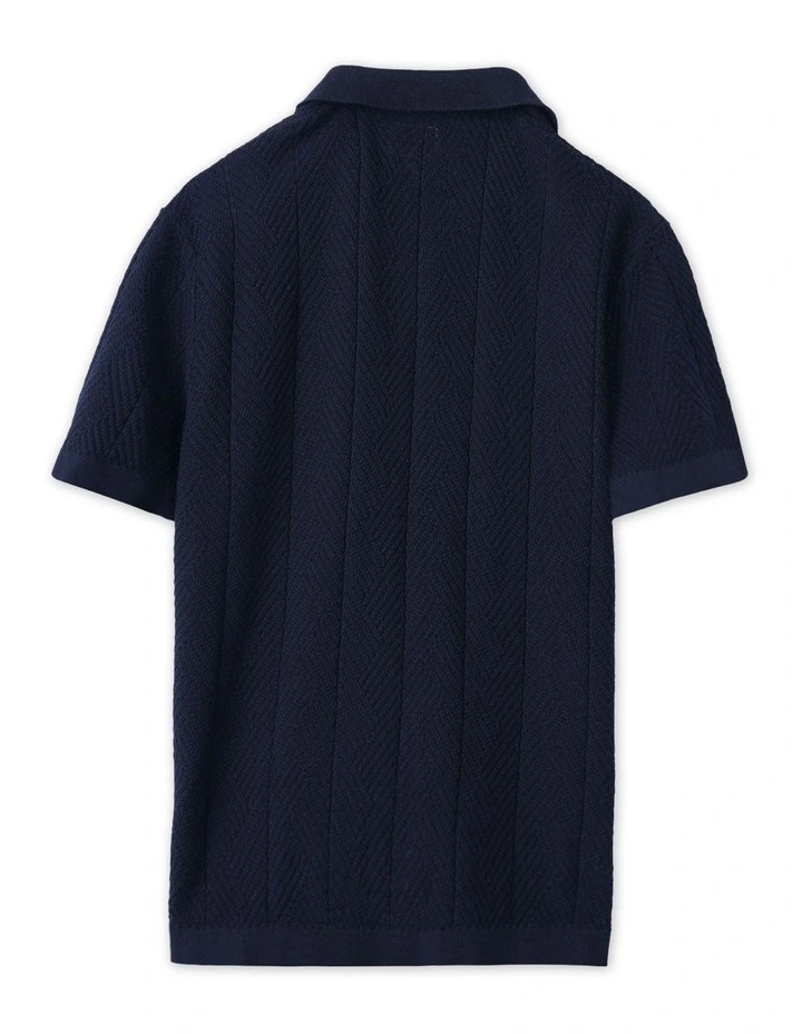 The Camber Shirt (8-16 Years) in Dark Navy image 3