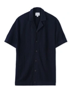 The Camber Short Sleeve Shirt (3-7 Years) in Dark Navy
