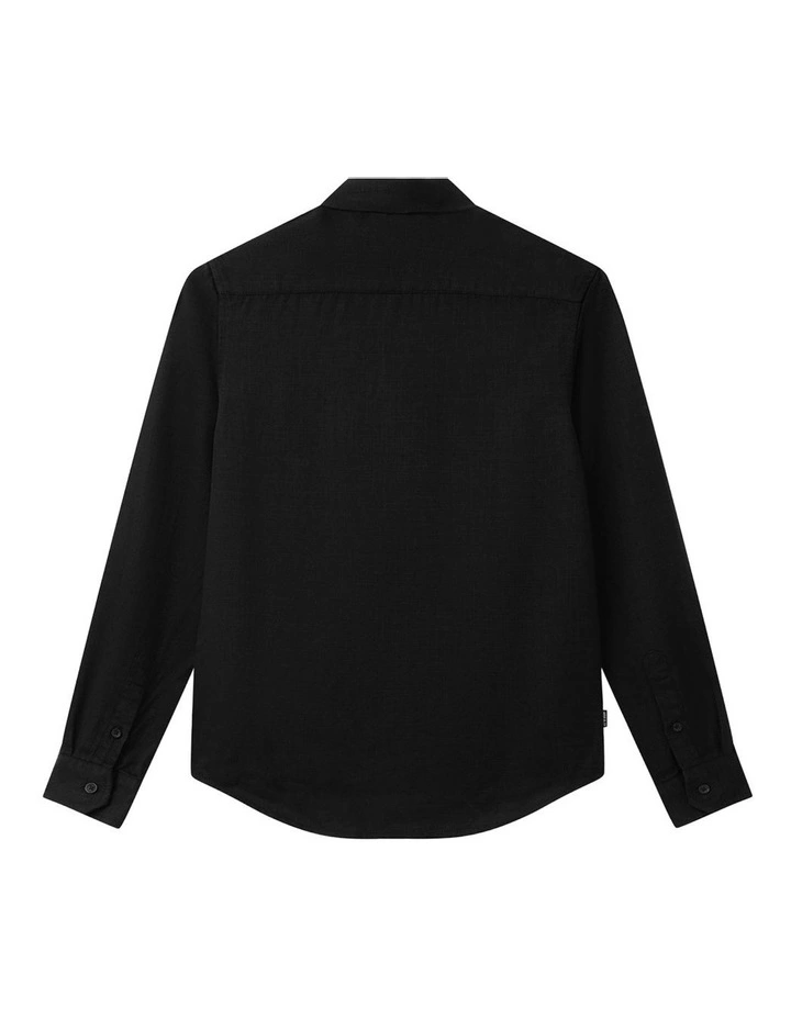 The Lawson Textured Shirt (3-7 Years) in Black image 3