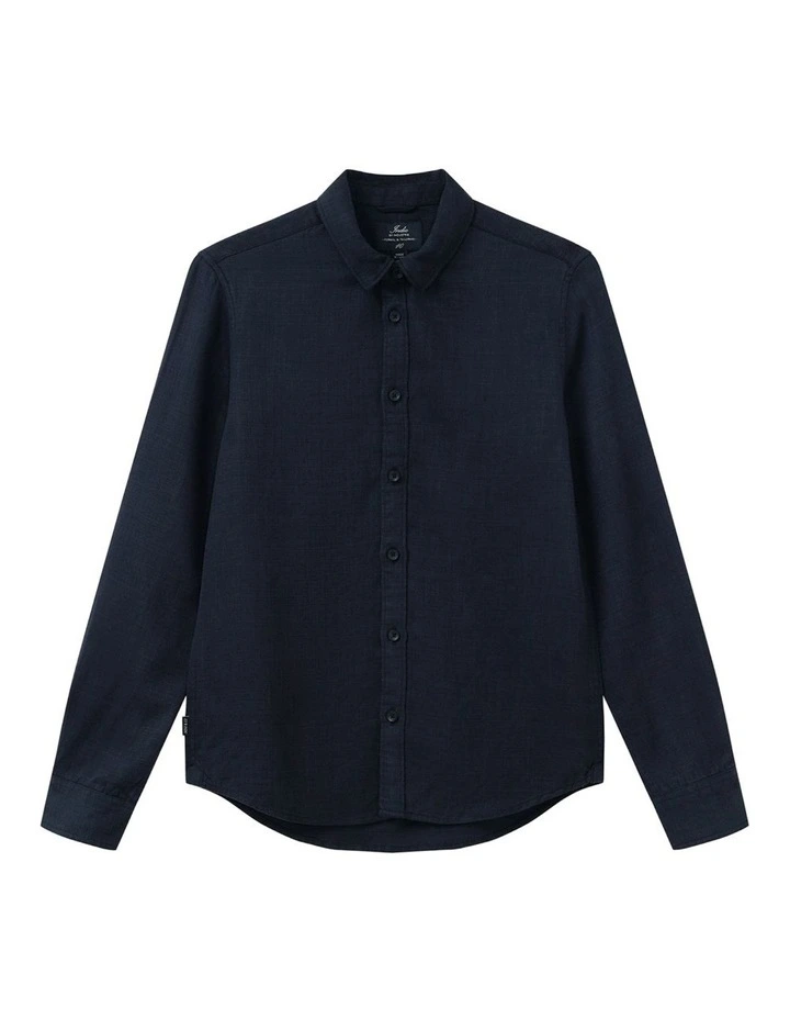 The Lawson Textured Shirt (8-16 Years) in Navy image 1