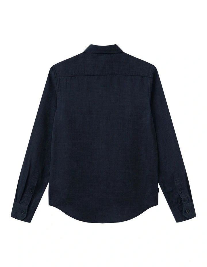 The Lawson Textured Shirt (8-16 Years) in Navy image 3