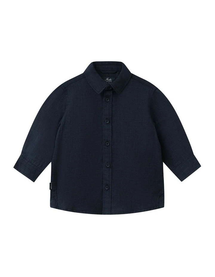 The Lawson Textured Shirt (000-2 Years) in Navy image 1