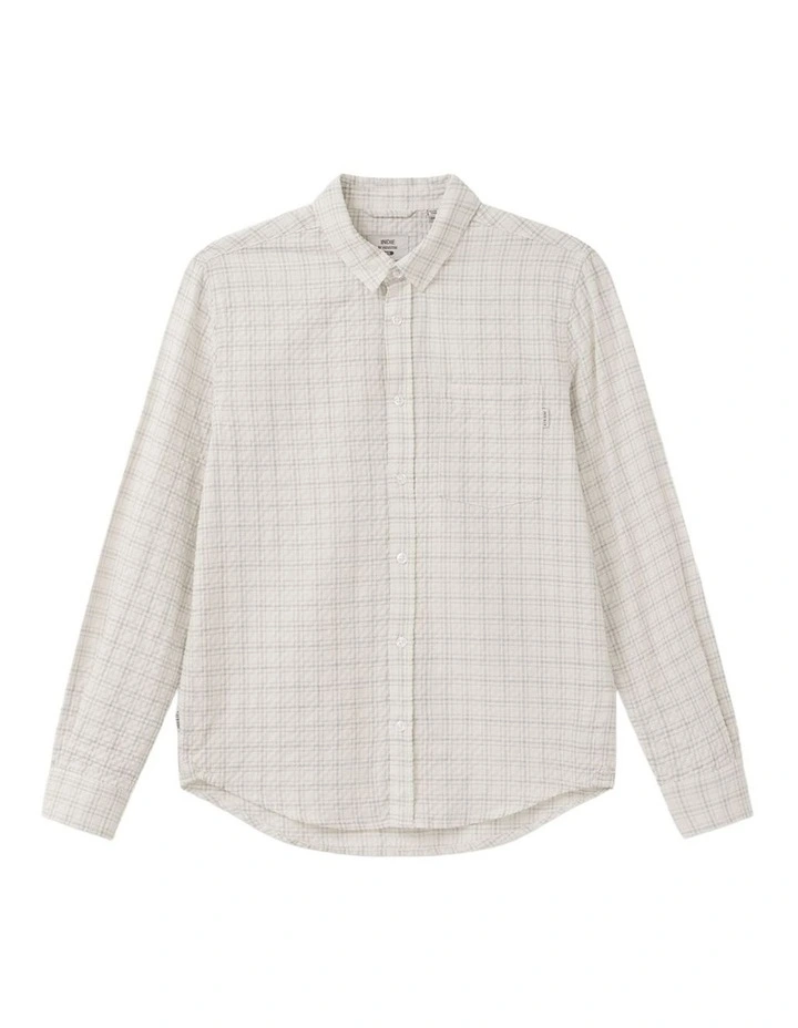 The Oswald Long Sleeves Shirt in Stone Combo image 1