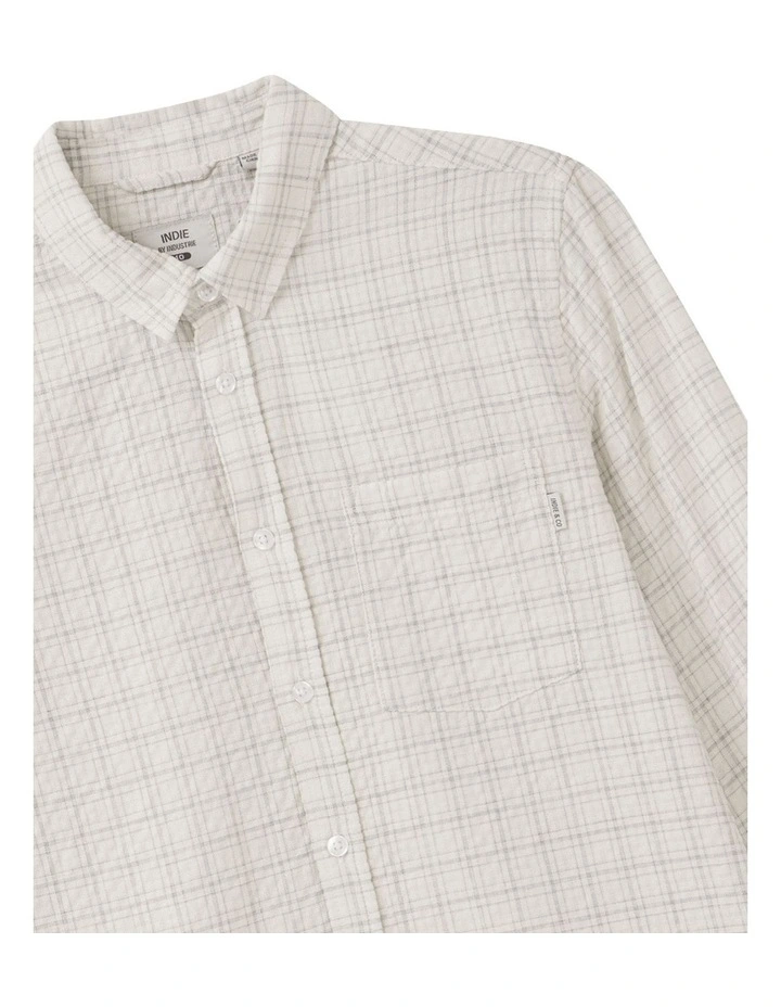 The Oswald Long Sleeves Shirt in Stone Combo image 2