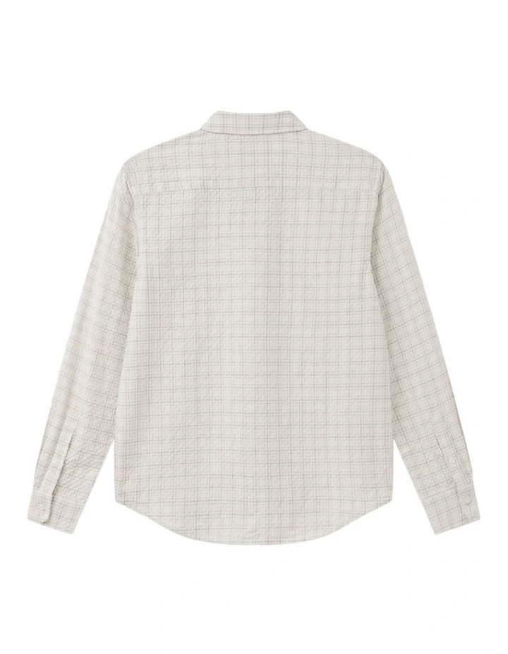 The Oswald Long Sleeves Shirt in Stone Combo image 3