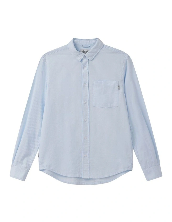 The Rockaway Long Sleeve Shirt (8-16 Years) in Chambray image 1