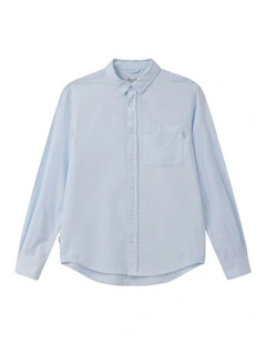The Rockaway Long Sleeve Shirt (3-7 Years) in Chambray