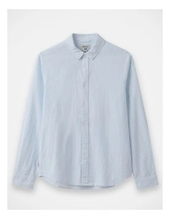 The Gallions Long Sleeve Shirt in White and Light Blue (3-7 yrs)