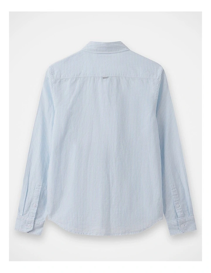 The Gallions Long Sleeve Shirt in White and Light Blue (3-7 yrs) image 3