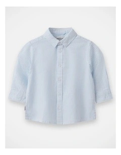 The Gallions L/S Shirt - White/Lt Blue
