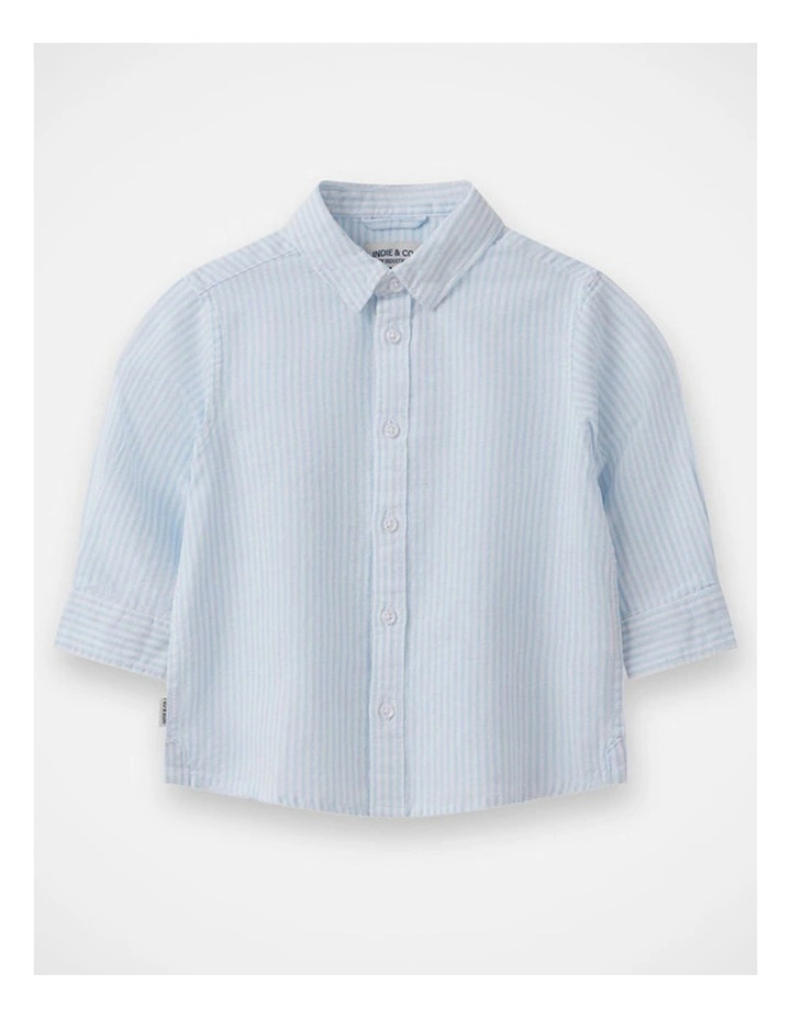 The Gallions L/S Shirt - White/Lt Blue image 1
