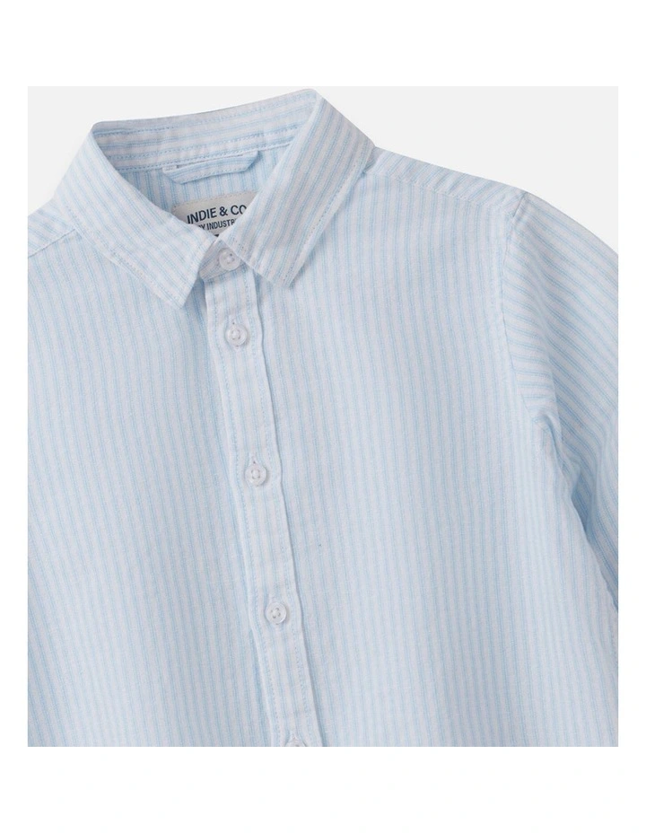 The Gallions L/S Shirt - White/Lt Blue image 2