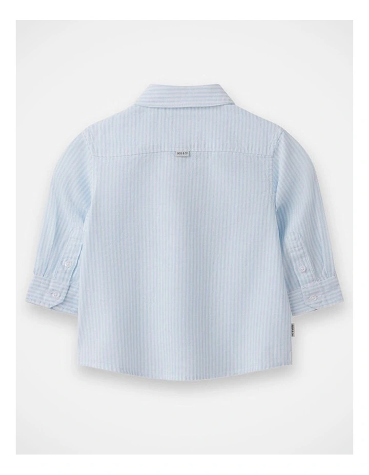 The Gallions L/S Shirt - White/Lt Blue image 3