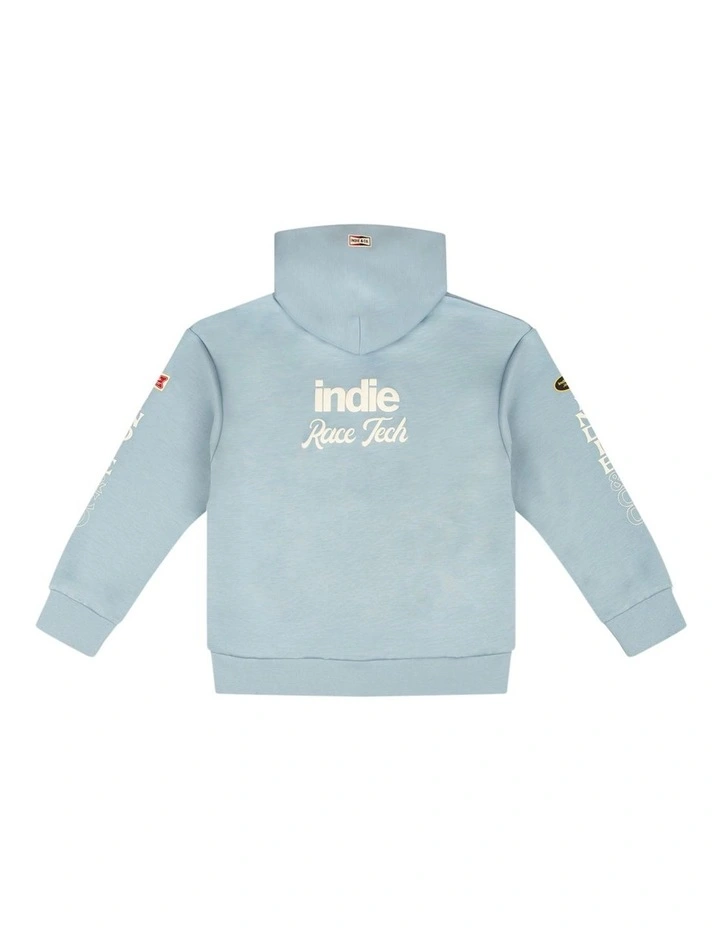 Race Tech Hoodie (8-16 Years) in Water Blue image 2