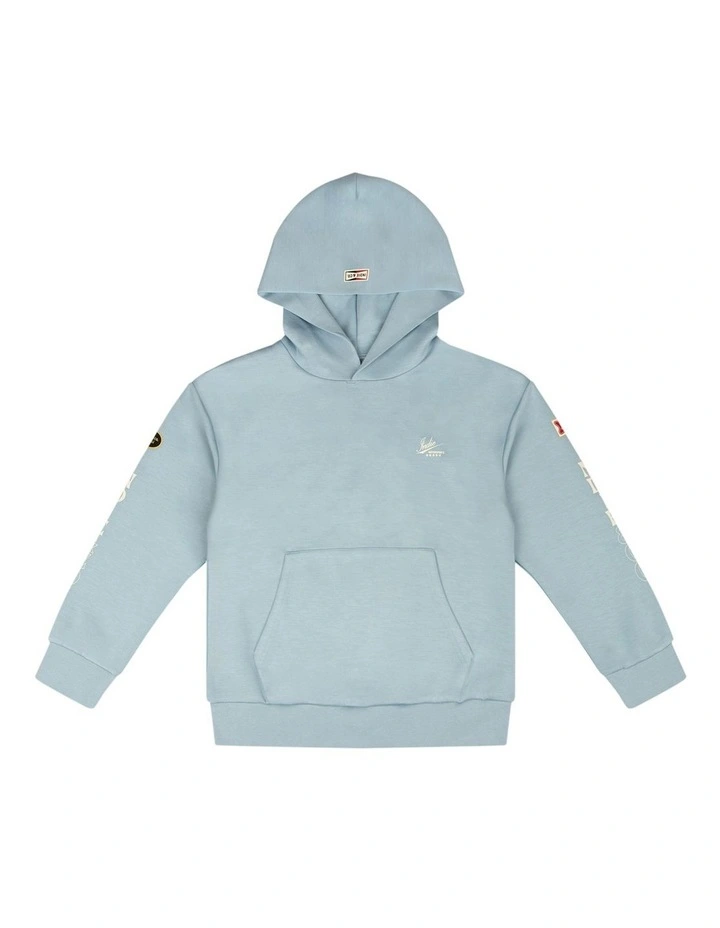 The Race Tech Hoodie (3-7 Years) in Water Blue image 1
