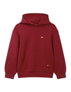 The Holloway Hoodie (3-7 Years) in Fire Red