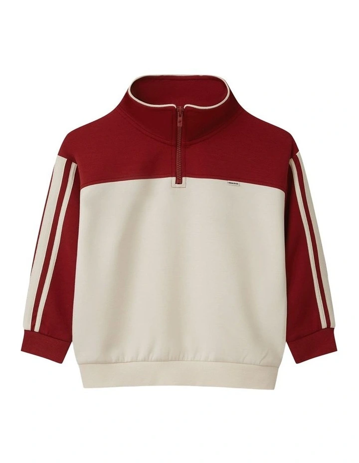 The Lombard Tracktop Red Combo (3-7 Years) in Red Combo image 1