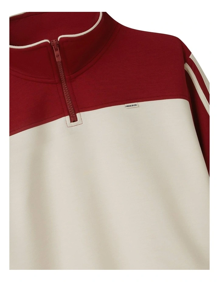 The Lombard Tracktop Red Combo (3-7 Years) in Red Combo image 2