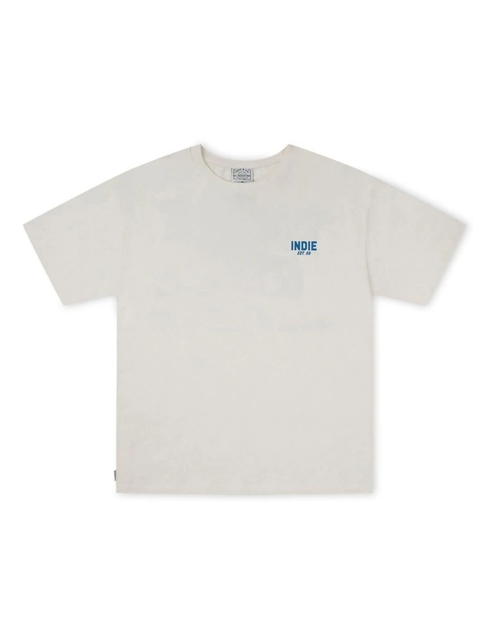 The Camino Tee (3-7 Years) in Cream/Blue image 1