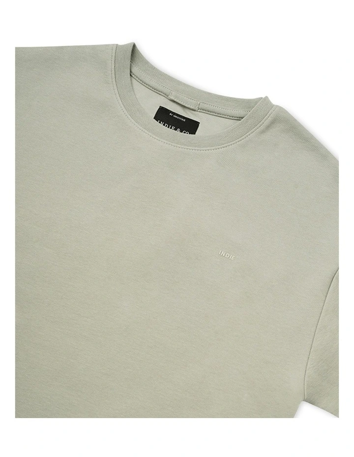 The Newport Tee (8-14 Years) in Willow Green image 2